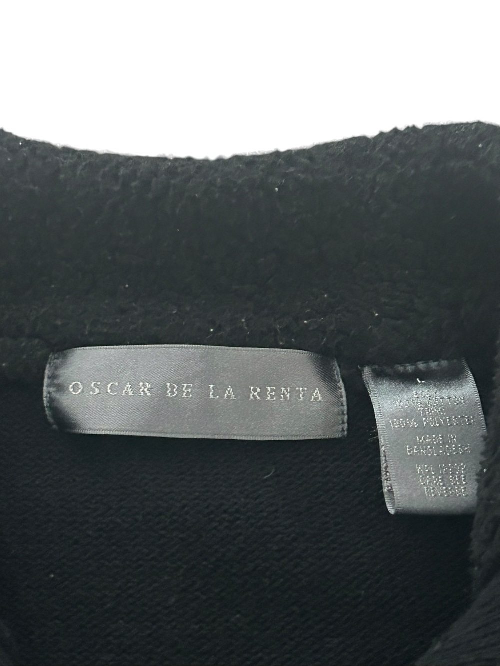 Oscar de la Renta Black Buttoned Knit Sweater Long Sleeves - Picture 8 of 8